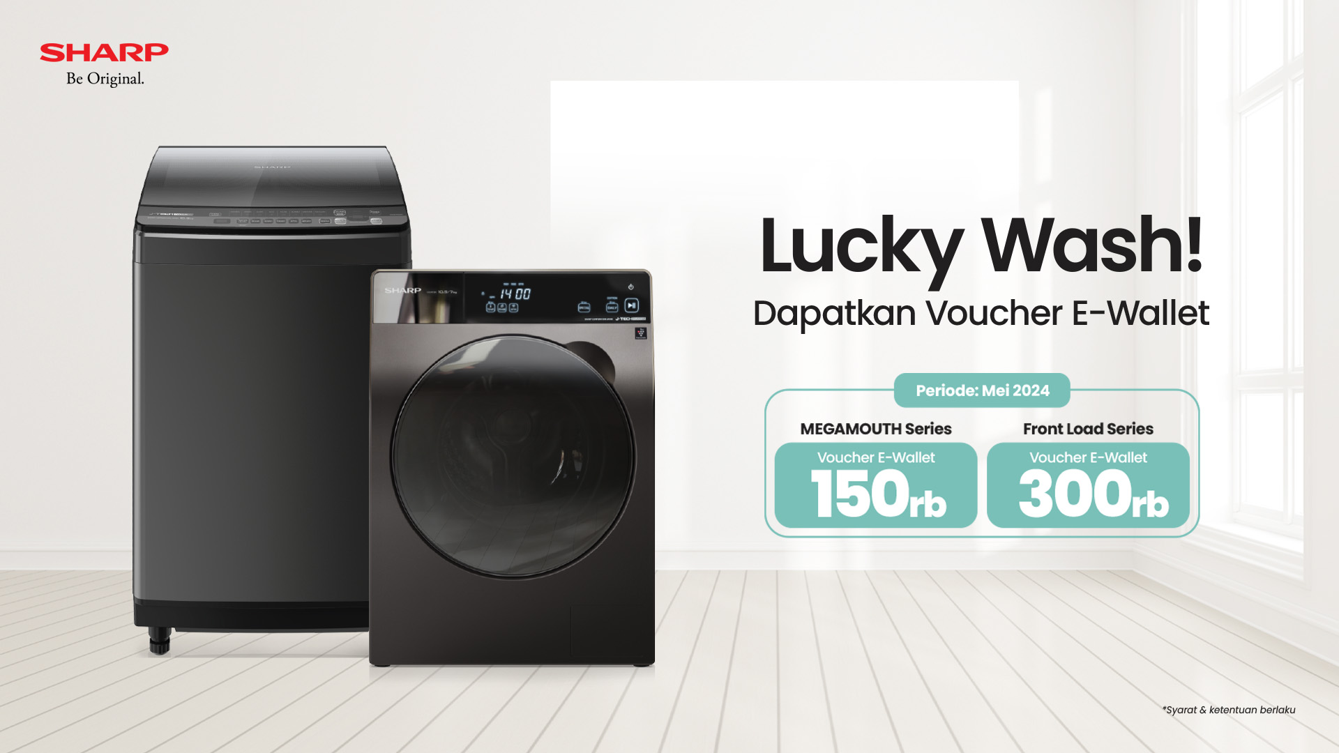 Promo Mesin cuci SHARP | SHARP Indonesia